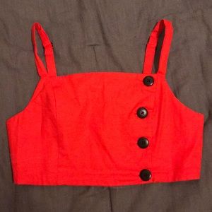 urban outfitters button crop top